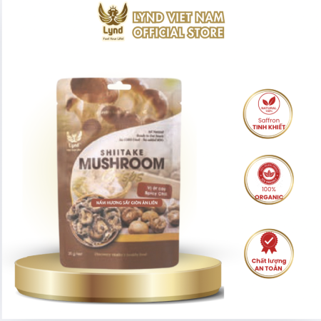 Nấm hương sấy giòn ăn liền LYND vị ớt cay 20g