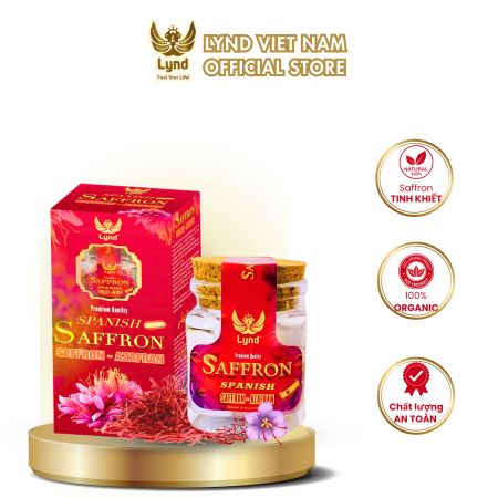 Saffron La Mancha Lynd hộp nắp gỗ 1g